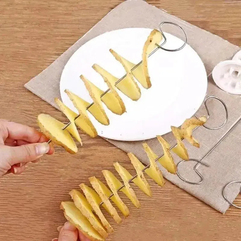 Whirlwind Potato Spiral Cutter And Tower Maker For Potatoes And Vegetables Spiral Slicer Kitchen Gadget