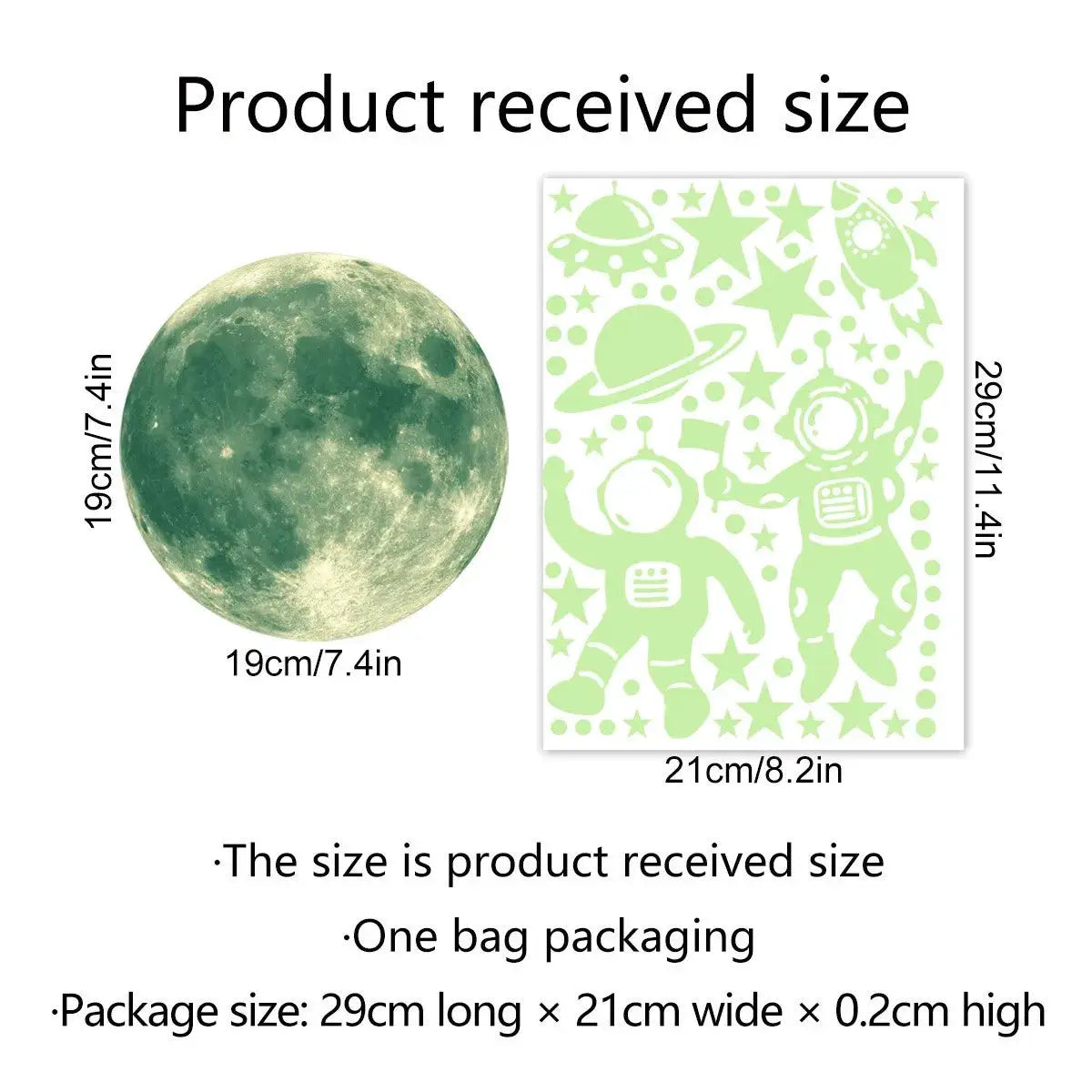 Luminous Moon And Stars Wall Stickers For Kids Room Decor Glow In The Dark Earth Wall Decals Noctilucent