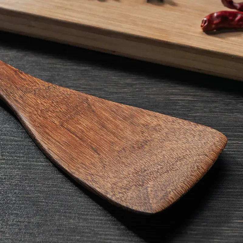 EcoWood Kitchen Utensils Set With Wooden Handles Nonstick Durable Scratch Resistant And Odor Free