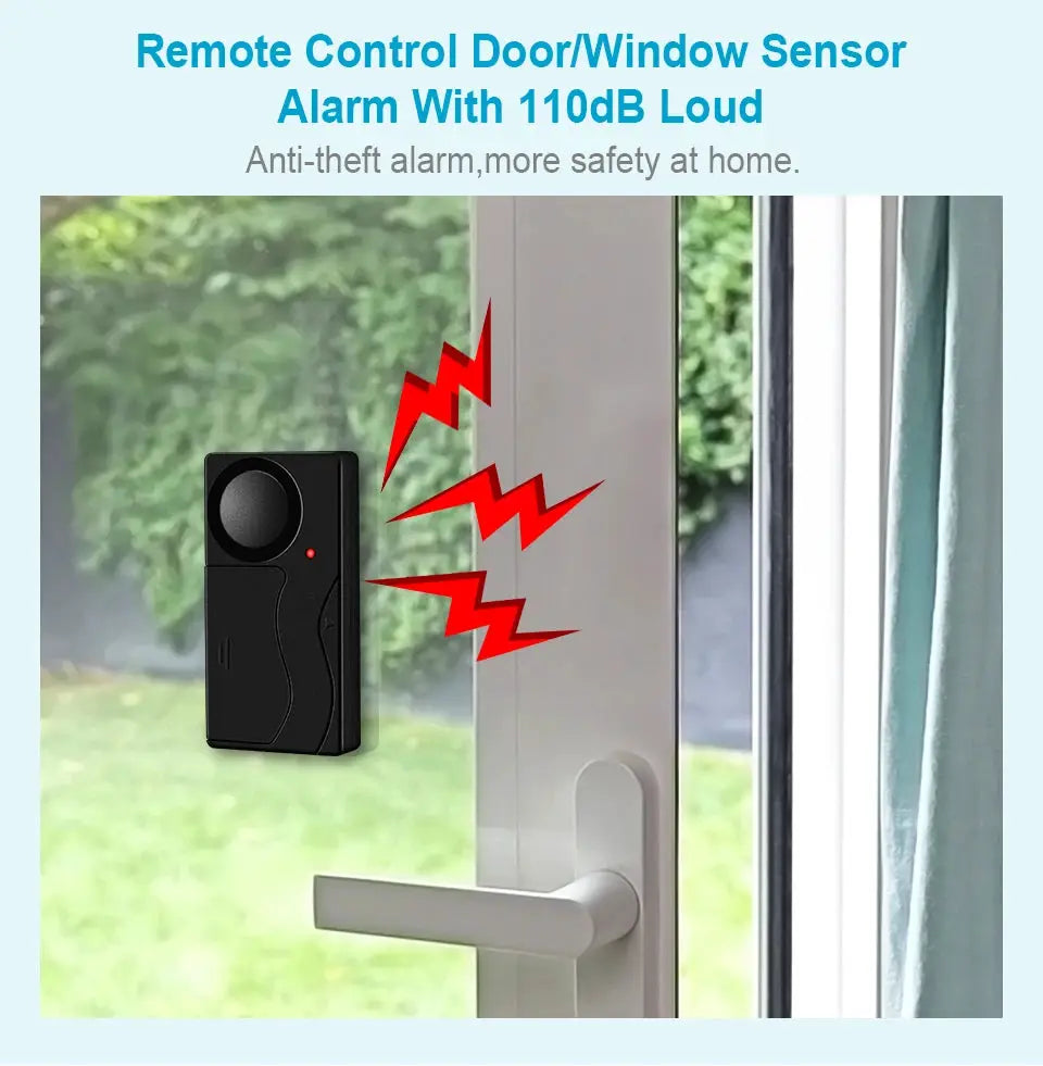 Awapow wireless door/window alarm with remote, 110dB loud security device