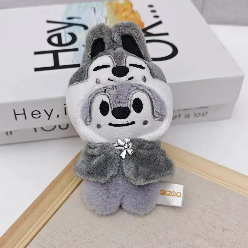 SKZOO Stray Kids Plush Keychain 12cm Doll Cloak Fashion Toy Fans Gift Official Collectible Item