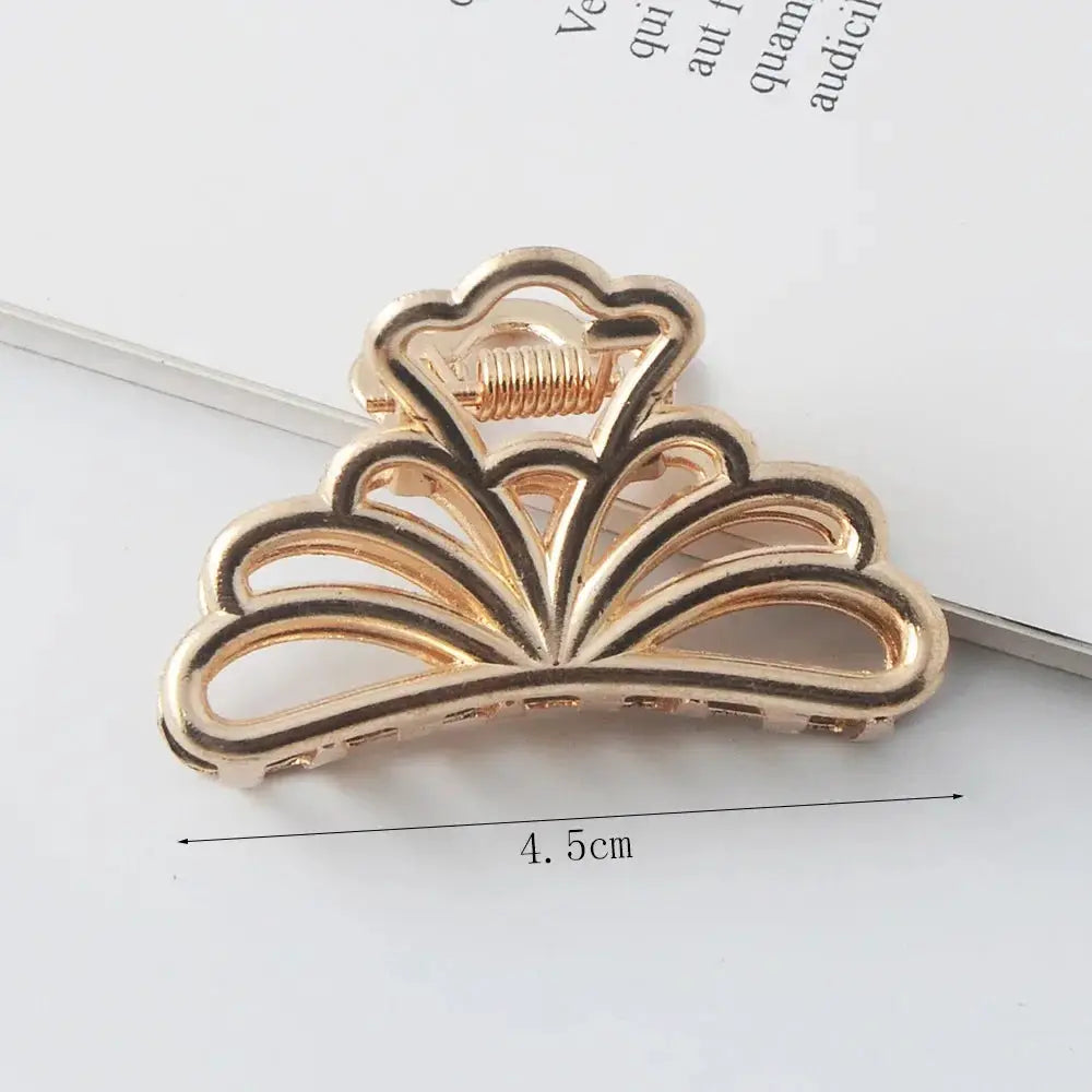 LuxeHair Geometric Metal Hair Claw Clip For Women And Girls Elegant Minimal Design For Secure Hold