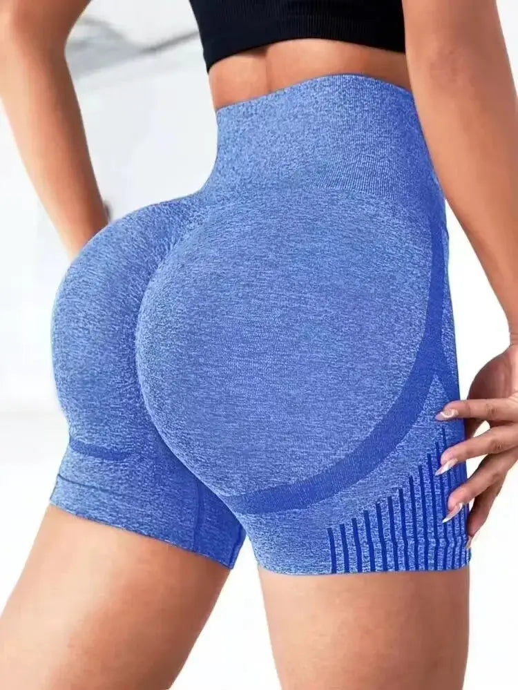 FlexiFit Women Yoga Shorts Seamless High Waist Fitness Shorts With Breathable Stretch for Yoga Running and Gym