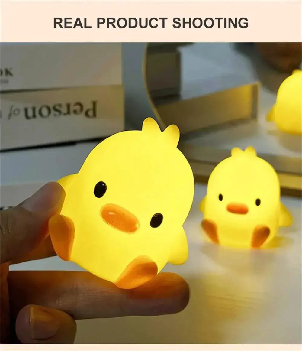 BrightNest Duck Night Light For Kids Room Cute Cartoon Animal Night Lamp With Soothing Warm Glow