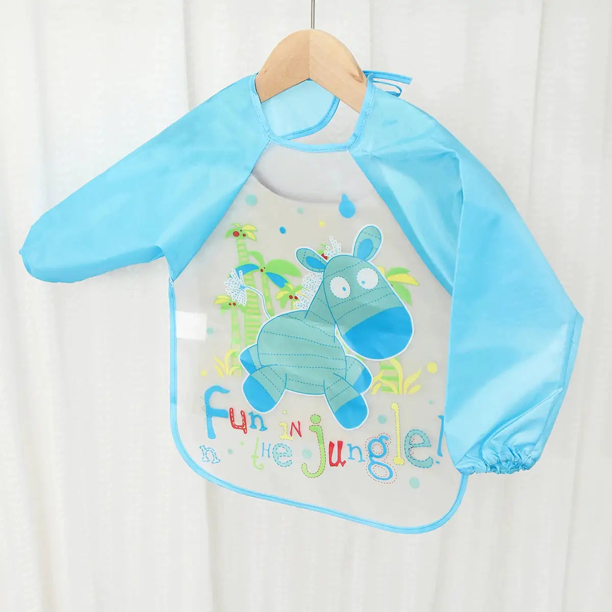 Waterproof EVA Full Sleeve Baby Bibs For Kids Long Sleeve Feeding Smock Apron Eating Breastplate Infant Clothing