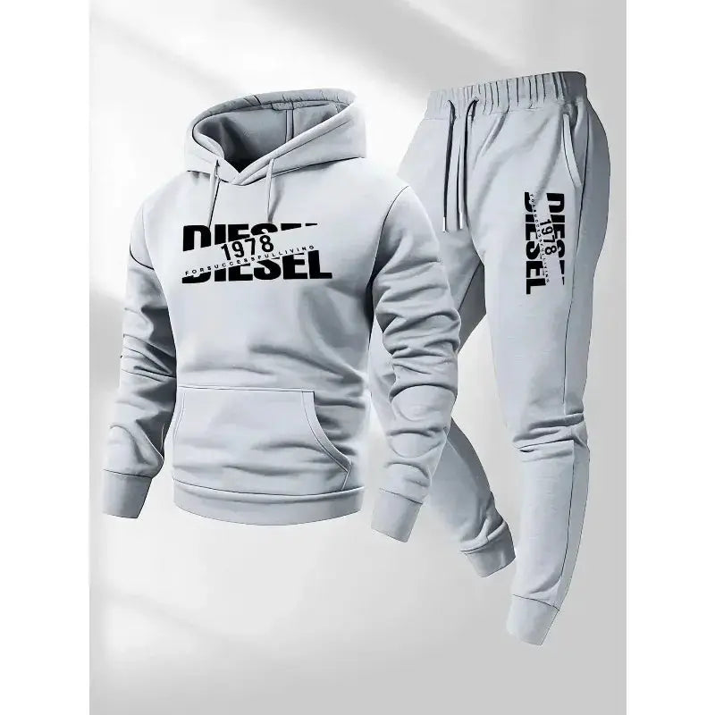 2025 Autumn Winter Hooded Sportswear Two in One Set Hoodie and Pants for Casual Fashion and Comfort