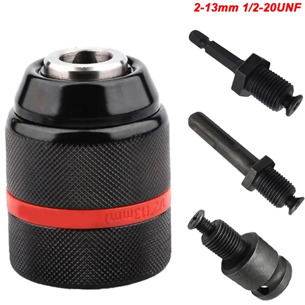 JENTORIX Keyless Drill Chuck 2mm To 13mm With 3 Jaw Self Lock Ratchet And One Half Twenty UNF Thread For Drill Bits