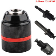 JENTORIX Keyless Drill Chuck 2mm To 13mm With 3 Jaw Self Lock Ratchet And One Half Twenty UNF Thread For Drill Bits