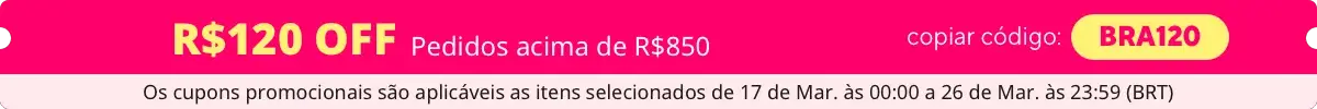 Faucet promo banner by Simples Market offering R$120 off on orders over R$850, code BRA120