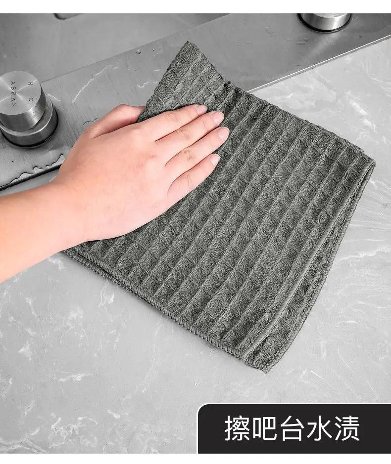 Barista towel by Simples Market, gray no-lint square cleaning cloth for coffee machines