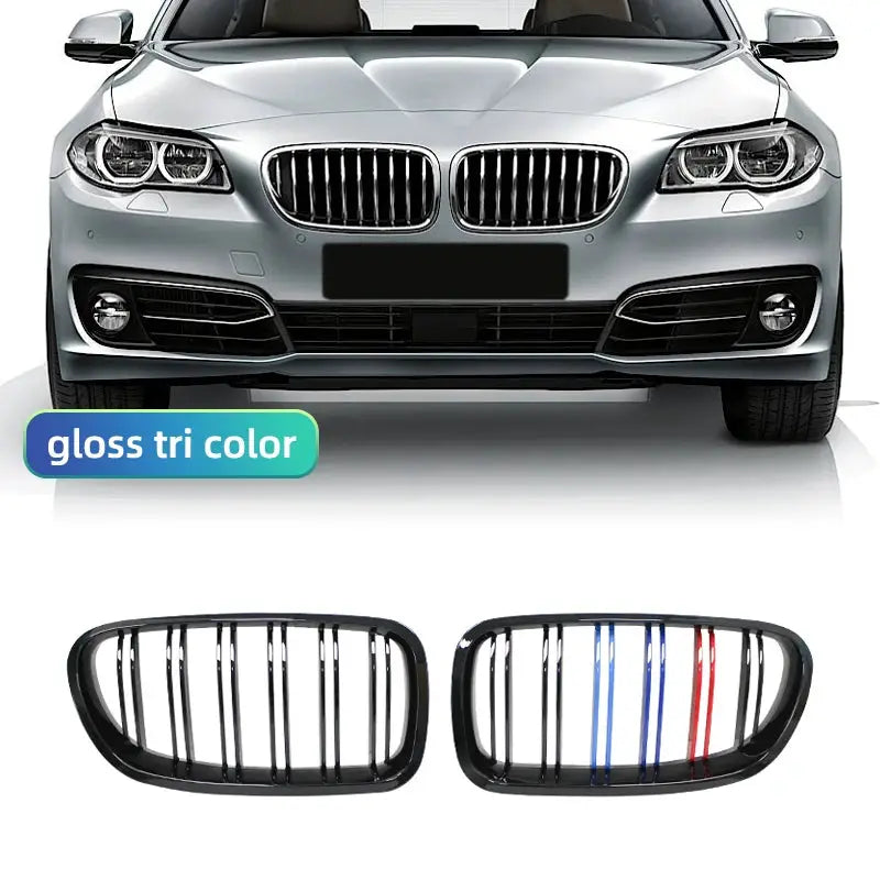 Simples Market gloss black kidney grill dual-slats for BMW 5 Series F10/F11/F18 (2010–2017) replacement part.