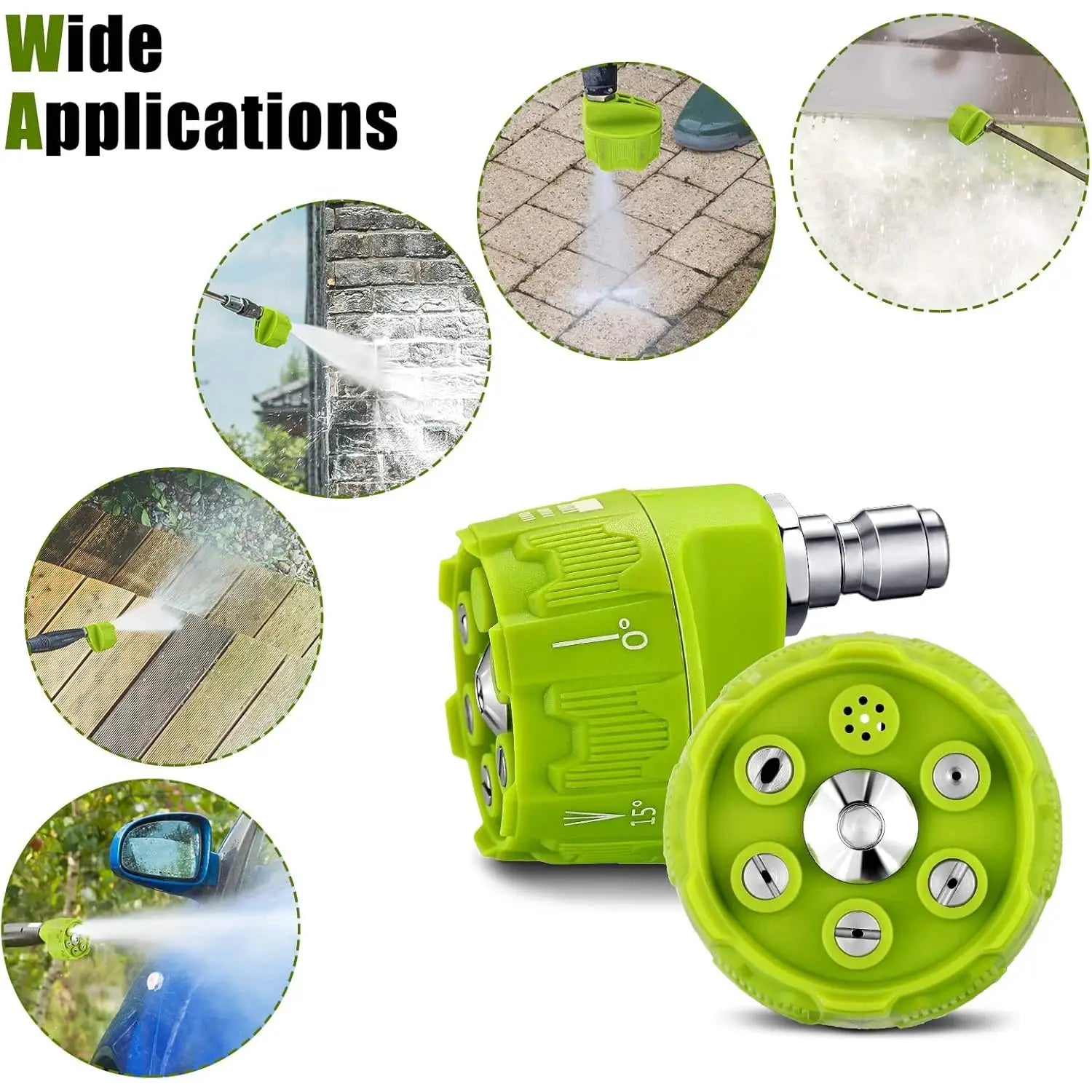 6 In 1 High Pressure Car Wash Nozzle 14 Inch Design With One Quarter Inch Quick Connector Fits Most Pressure Washers