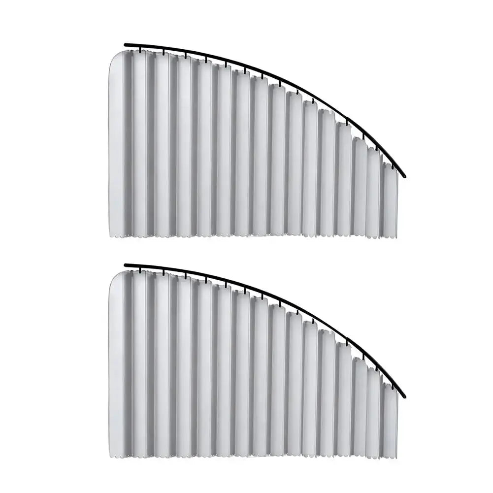 2Pcs car side window sun shade panels, silver pleated foldable design, UV blocking privacy by Simples Market