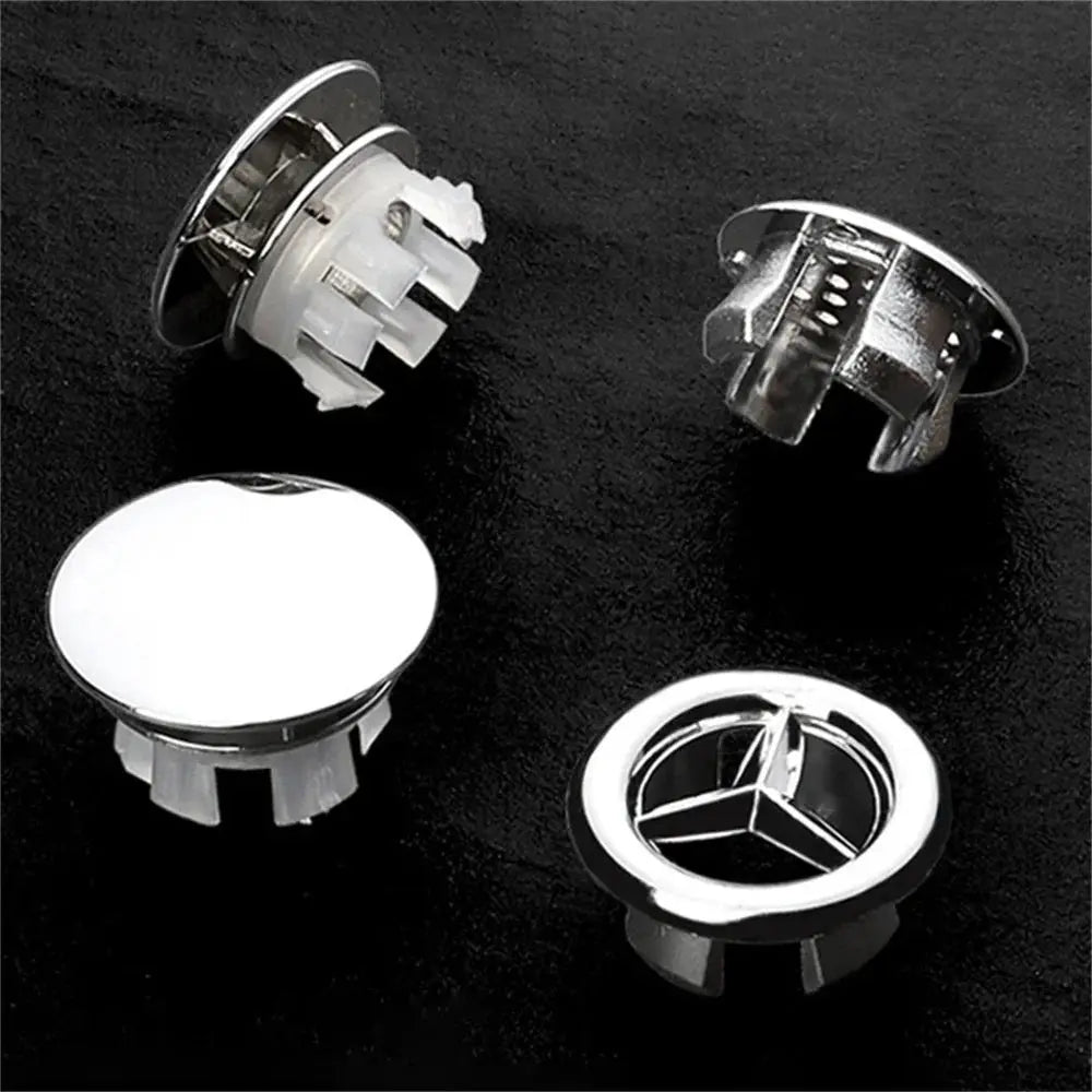 4-piece Simples Market plastic sink overflow cover kit with chrome rings for kitchen and bathroom basins