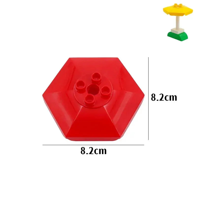 Big Building Blocks Duplo Compatible Large Brick Ferris Wheel Seesaw Slide Swing Educational Toy For Kids