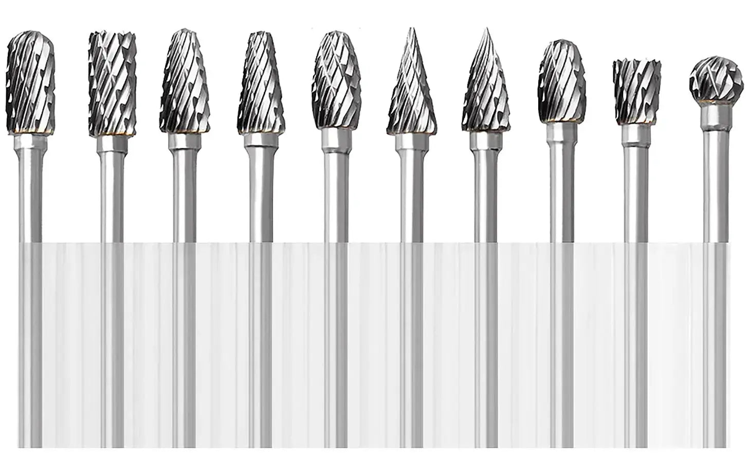 10 Pieces Double Diamond Cut Rotary Carving Burr Bits For Wood Metal Engraving And Shaping For Electric Rotary Tool