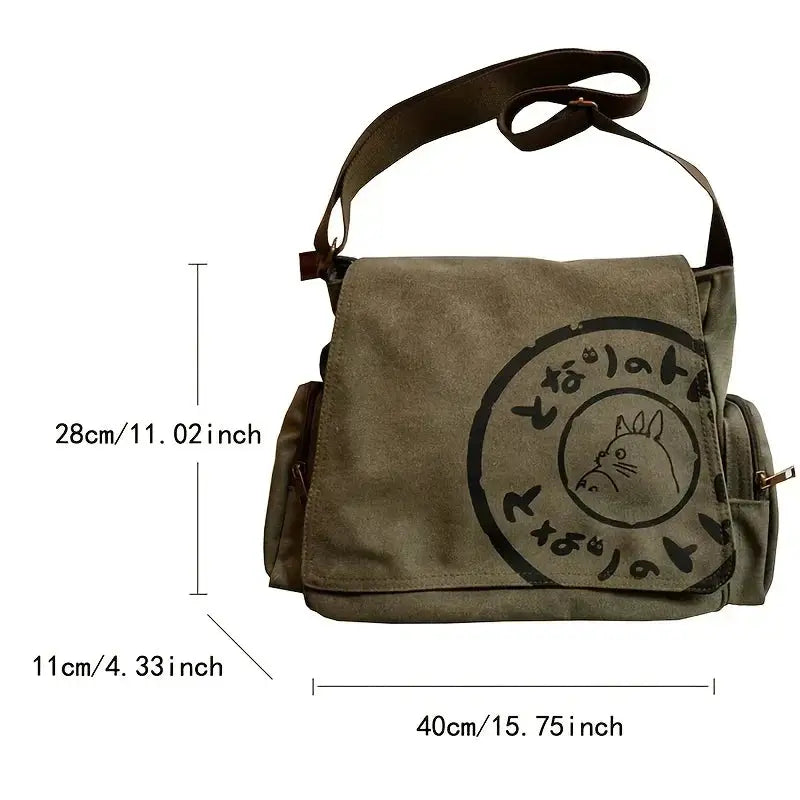 NovaCarry Womens Canvas Shoulder Bag Large Capacity Crossbody With Cartoon Print
