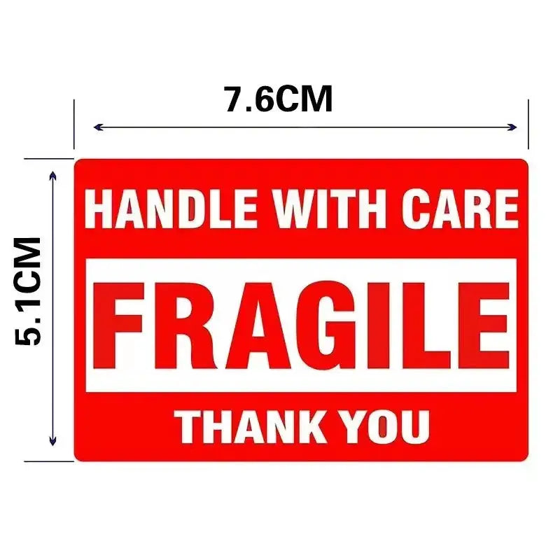100 Pack Fragile Stickers Please Handle With Care Warning Labels For Shipping And Diy Supplies