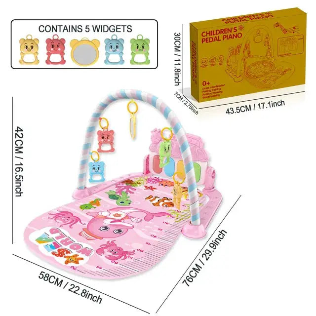 Baby Music Activity Gym Play Mat For Newborn And Infant Crawling Development With Piano Keyboard Toys Gift