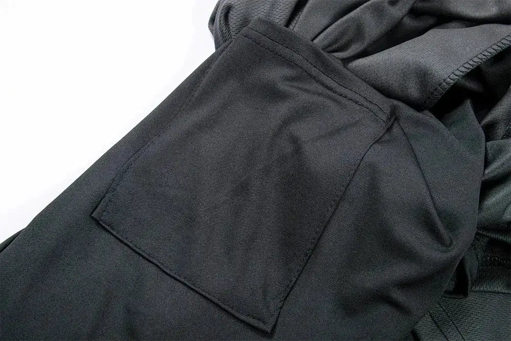 Men's Simples Market black 2-in-1 quick-dry sports shorts with cargo pocket