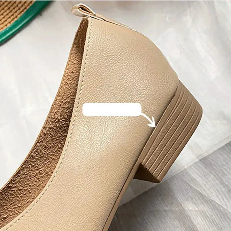 LuxeStep Women Green Mary Jane Flats Breathable Microfiber Upper Classic Square Toe Retro Style Low Heel Comfort
