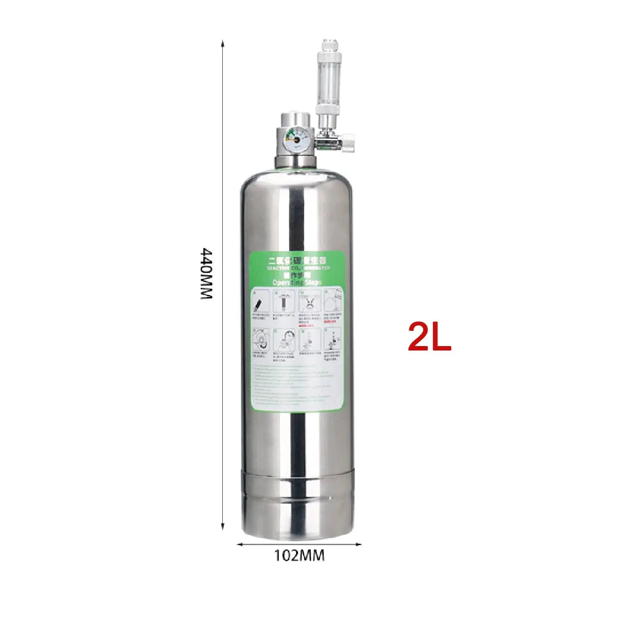 Dreamburgh Stainless Steel Aquarium CO2 Generator System Kit For Plant Growth And Fish Tanks
