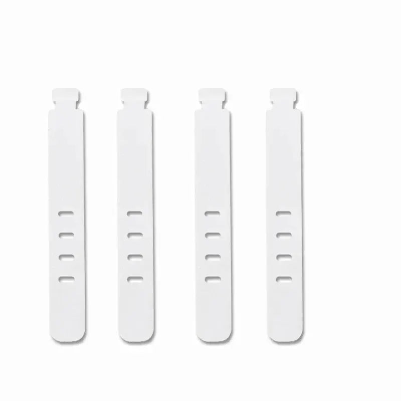 Simples Market white silicone cable ties 4-pack for cord management and reusable wire organization