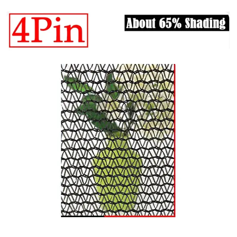 6x6m black shade cloth with grommets for sun UV protection in garden or greenhouse