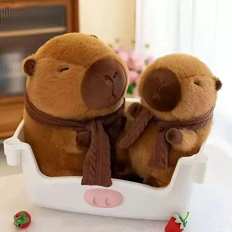 23cm Capybara Plush Toy Anime Style Stuffed Animal Soft Doll Gift For Christmas And Thanksgiving