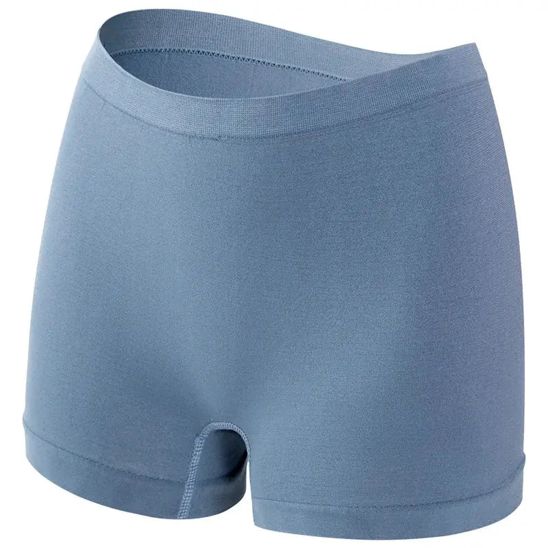 Women's seamless boyshort panties, blue, anti-chafing stretchy underwear by Simples Market, sizes S-5XL
