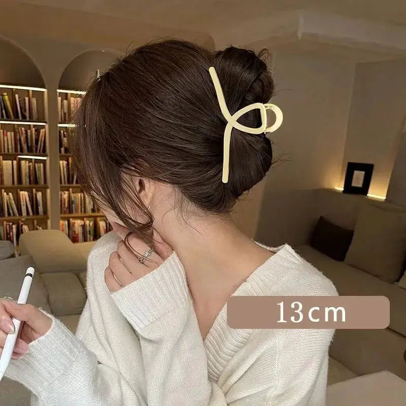 LuxeLocks Cross Matte Large Hair Claw Clips 2 Or 4 Pack For Secure Hold Women Fashion Hair Accessories