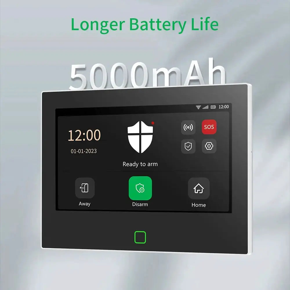 Staniot 7-inch wireless home alarm system touchscreen panel, Simples Market, 5000mAh battery