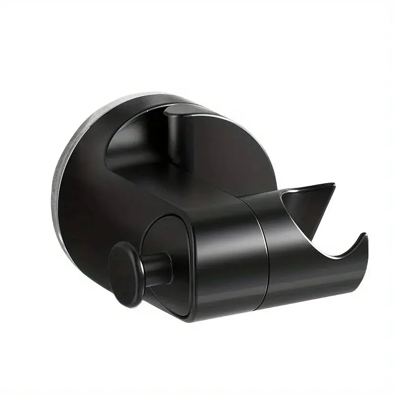 Shower head holder by Simples Market, black round wall-mounted bracket for handheld shower