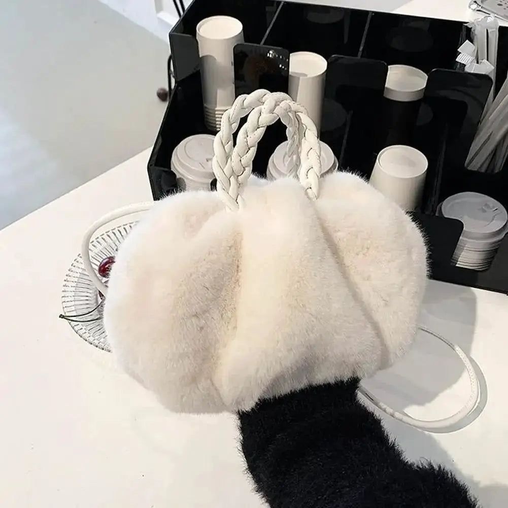CloudPuff Pumpkin Bag 2025 Plush Cloud Crossbody For Autumn Winter Cozy Tote With Versatile Carrying Options