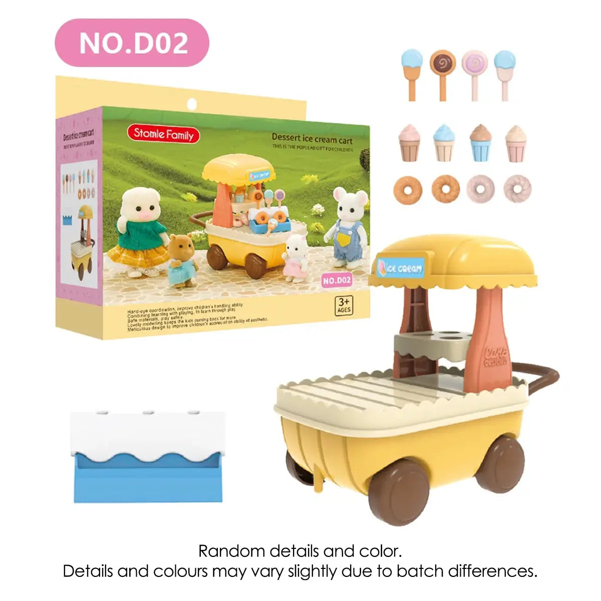 1:12 Scale Miniature Furniture Set Forest Family Kitchen Dining Table Dollhouse Accessories Pretend Play Gift for Girls
