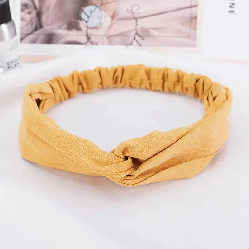BohoChic Cross Turban Headbands For Women Lightweight Chiffon Bohemian Hair Accessories