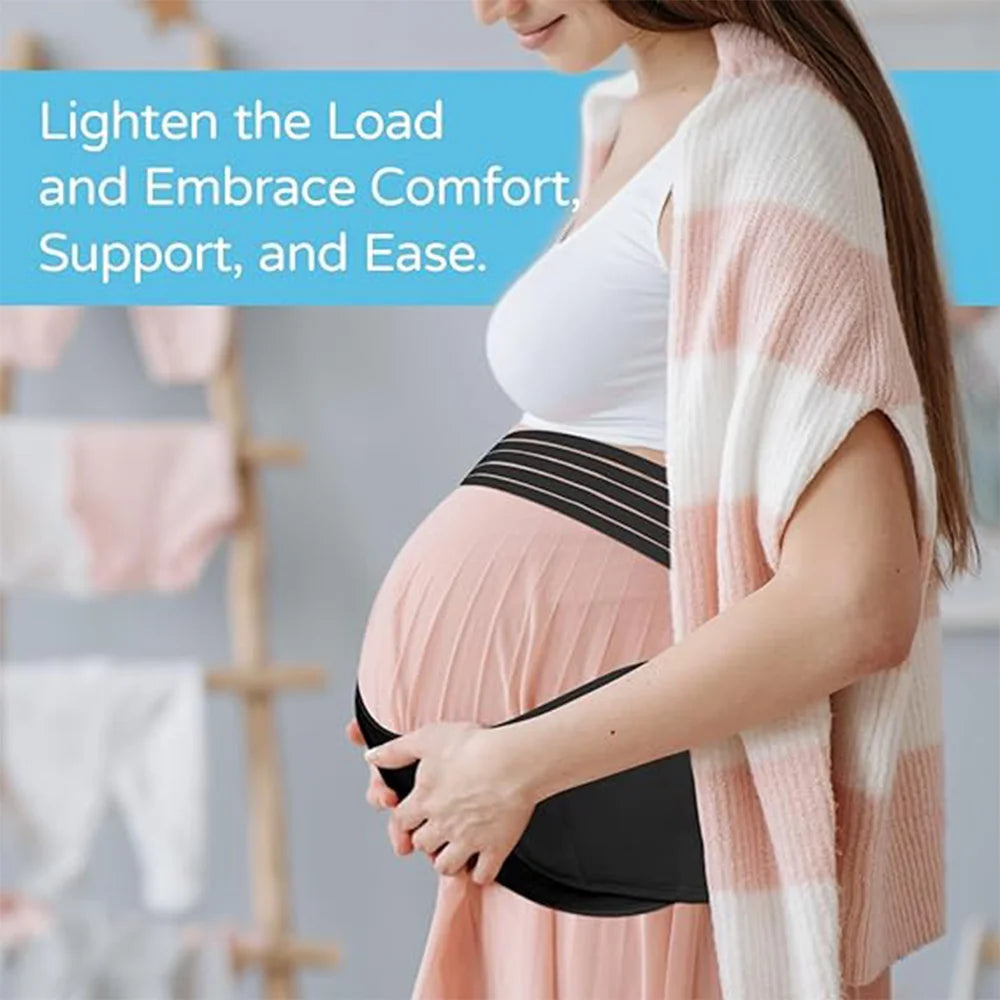 MomEase Maternity Belly Band Support For Pregnancy Adjustable Abdominal And Back Comfort