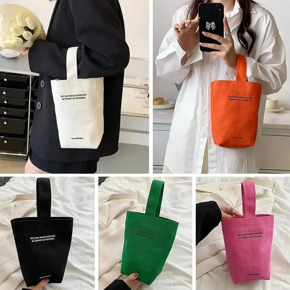 Casual canvas handbags: shoulder crossbody bags, large-capacity shopper, five bags in different colors