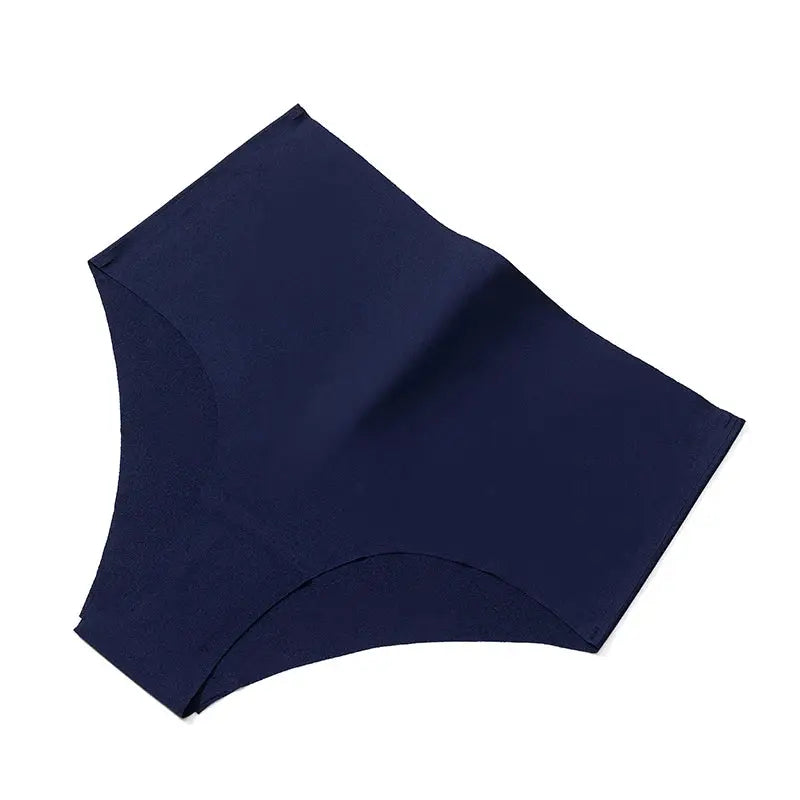 High-waist seamless panties, navy blue, breathable Simples Market briefs