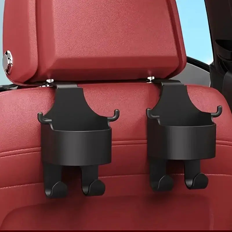 Multifunctional Car Backseat Organizer With Hooks Cup Holder And Storage Box Durable PP Material