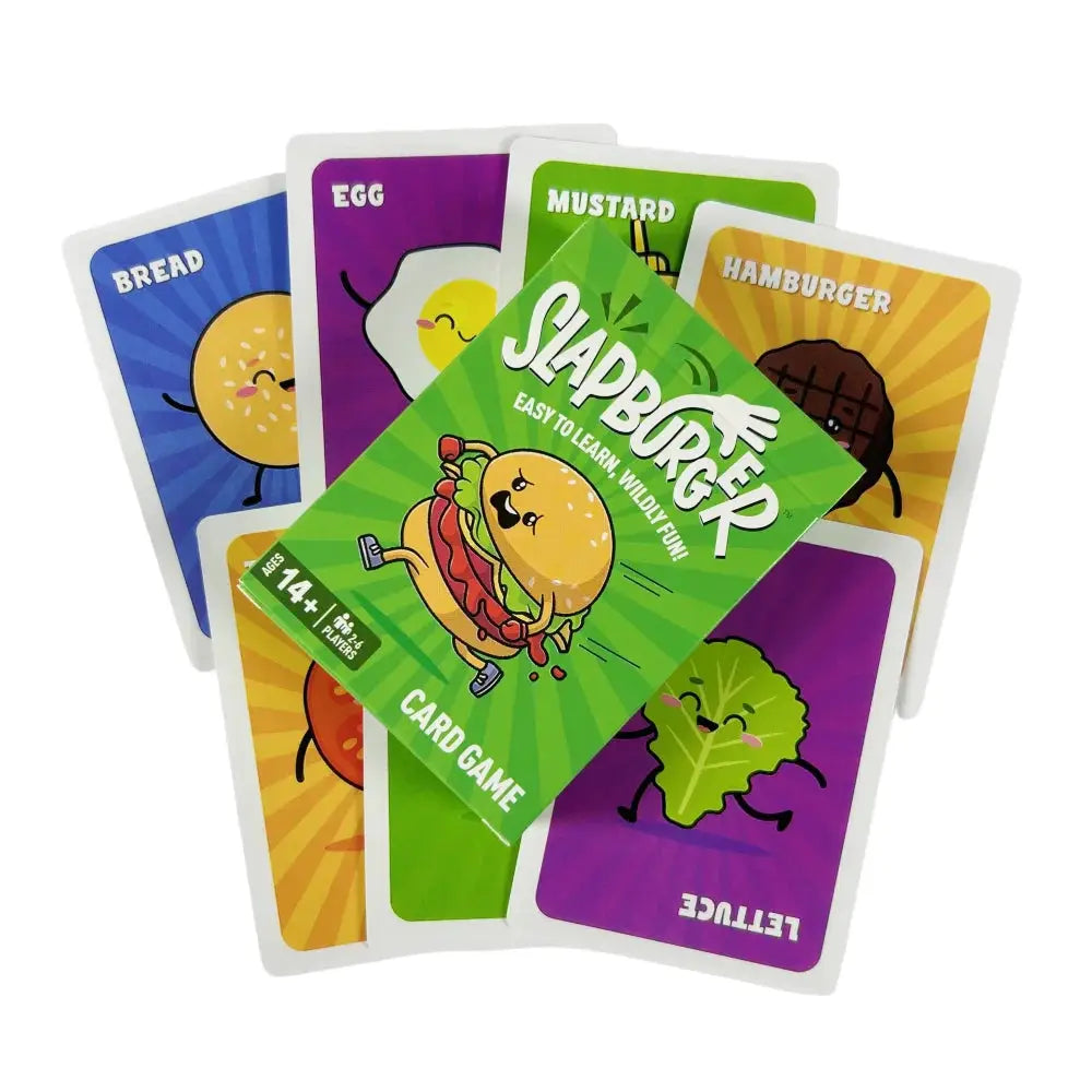 Slapburger Card Game for Families and Parties 2 To 6 Players Quick Laughs Board Game Deck