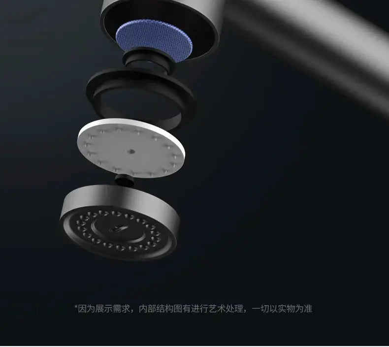 Simples Market handheld bidet sprayer set with 2 modes, exploded view showing blue filter, white disc, and black nozzle.
