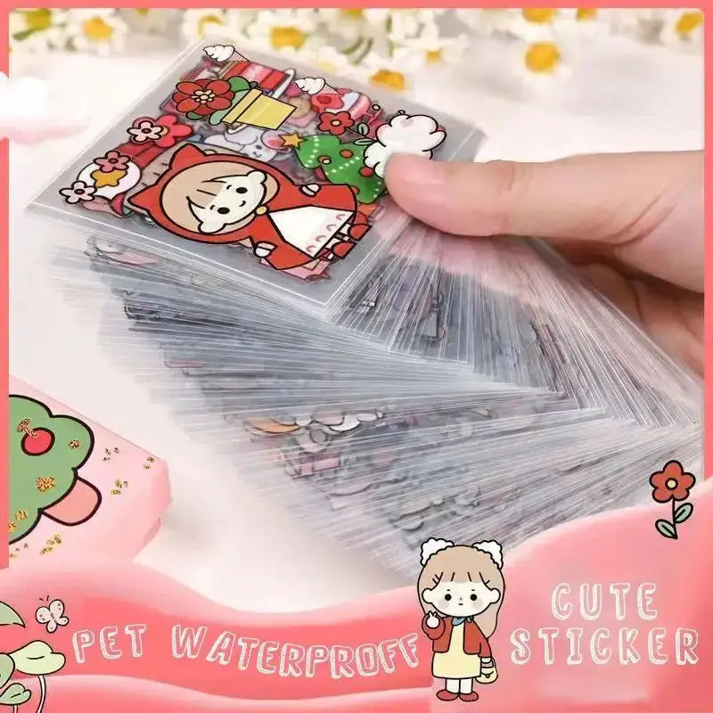 Kawaii PET Cartoon Stickers 100 50 20 10 Pieces for Scrapbooking Journaling DIY Stationery Decoration