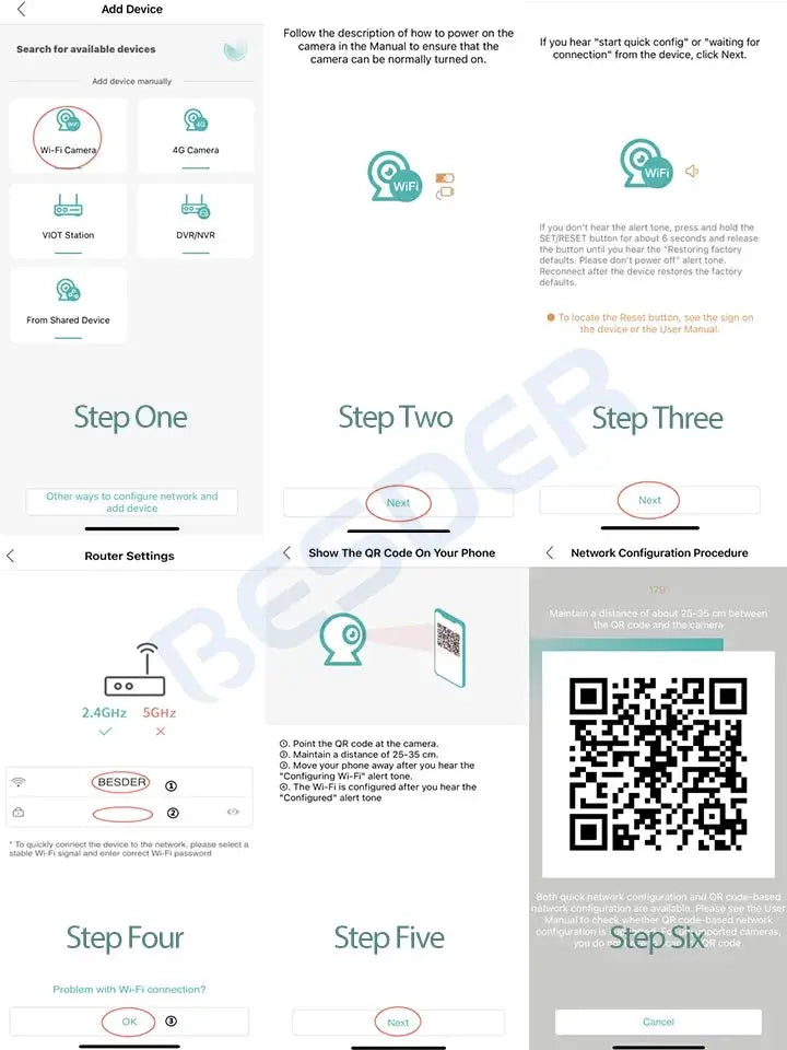 BESDER 4K 8MP WiFi PTZ outdoor IP camera with dual lenses setup guide via iCSee app
