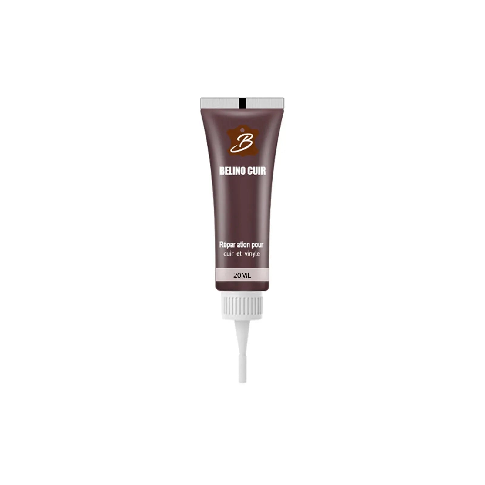 Belino Cuir 20ml car leather repair paste for seats and vinyl, brown tube