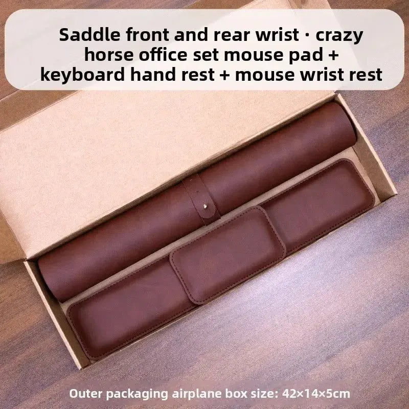 Three Piece Desk Mat Set Waterproof PU Leather Keyboard Wrist Rest Mouse Pad Non Slip Large Mouse Pad And Desk Mat