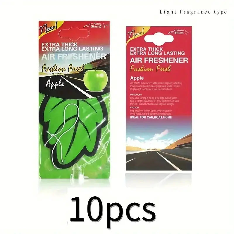 Leaf Shape Car Air Freshener Natural Scented Tea Paper Hanging Vanilla Perfume Fragrance For Auto Interior