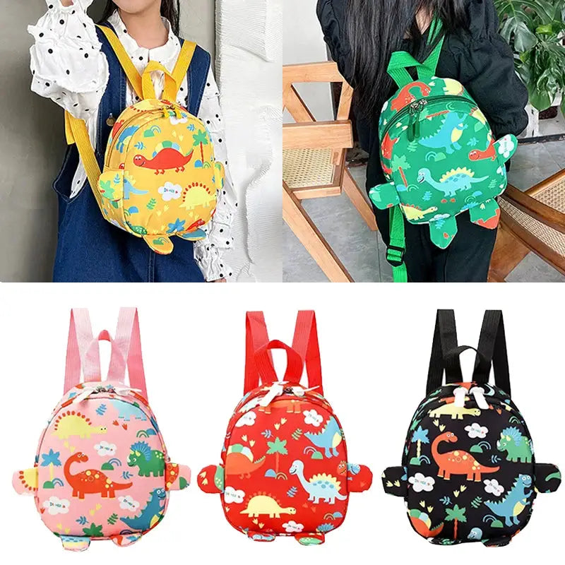 Dinosaur kids backpack set by Simples Market, 5 colorful anti-lost school bags for boys and girls