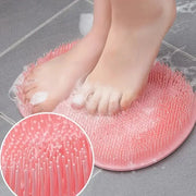 Exfoliating Foot Brush And Back Scrubber With Anti Slip Suction Cup