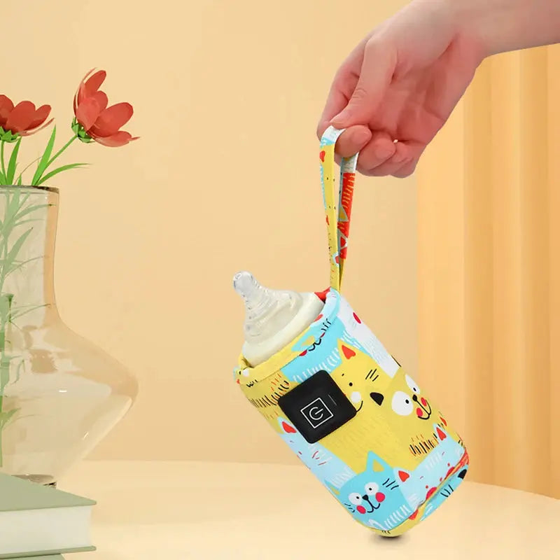 USB Milk Warmer with Travel Insulated Bag Portable Nursing Bottle Heater for Baby Feeding Christmas Halloween